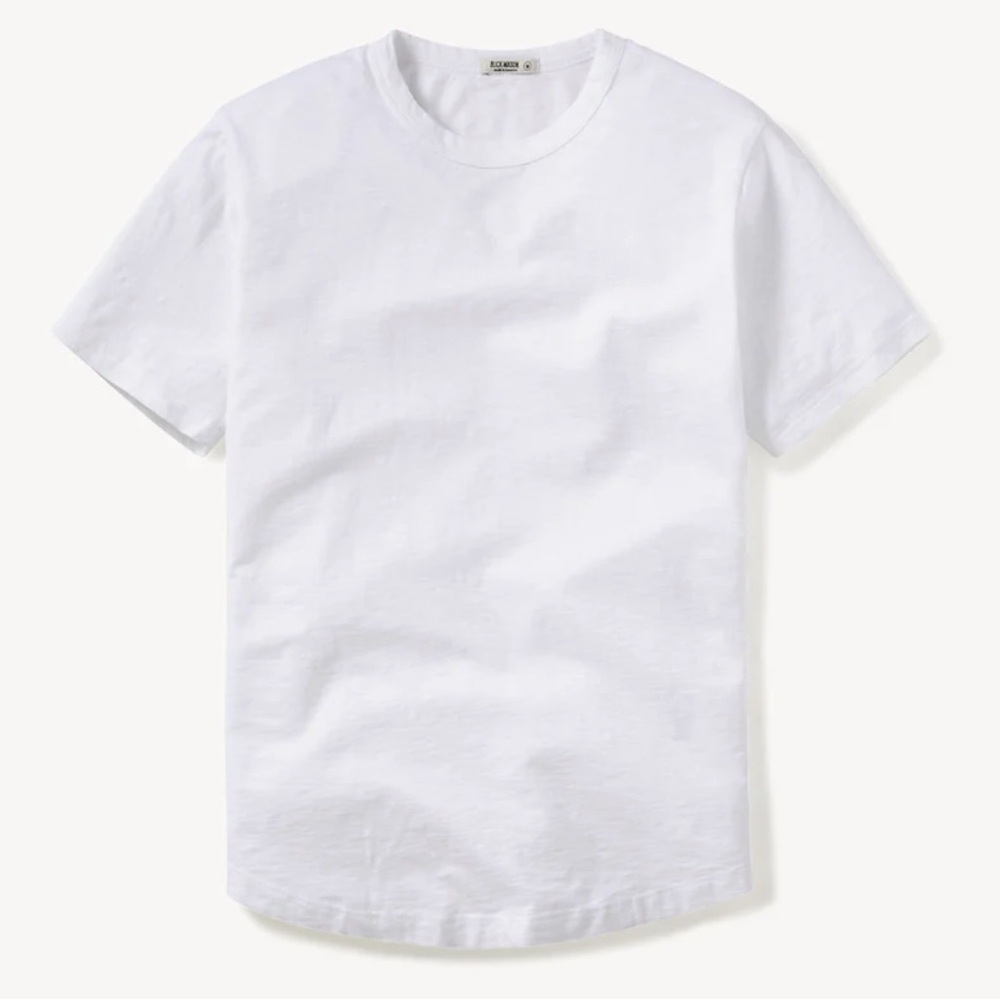 Buck Mason Slub Curved Hem Tee
